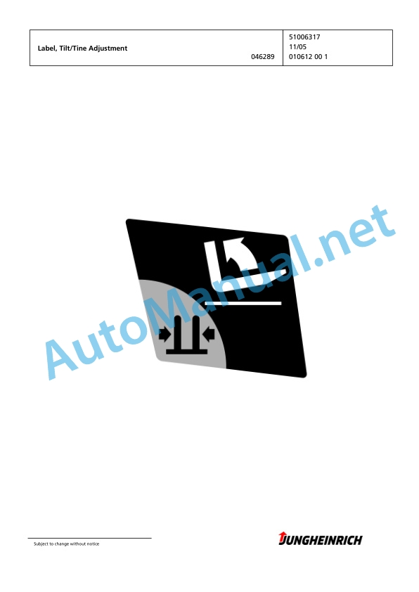 Jungheinrich Forklift EFG 320 GE120-450DZ Spare Parts Manual FN423893 5 Jungheinrich Forklift EFG 320 GE120-450DZ Spare Parts Manual FN423893 - Image 5