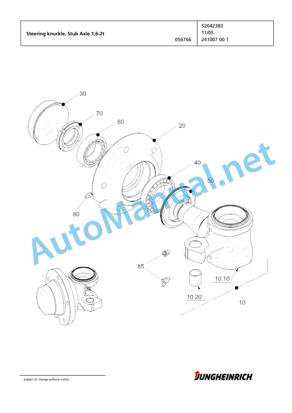 Jungheinrich Forklift EFG 320 GE120-450DZ Spare Parts Manual FN425269 3 Jungheinrich Forklift EFG 320 GE120-450DZ Spare Parts Manual FN425269 - Image 3