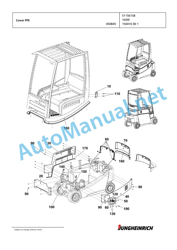 Jungheinrich Forklift EFG 320 GE180-500DZ Spare Parts Manual FN423102 2 Jungheinrich Forklift EFG 320 GE180-500DZ Spare Parts Manual FN423102 - Image 2