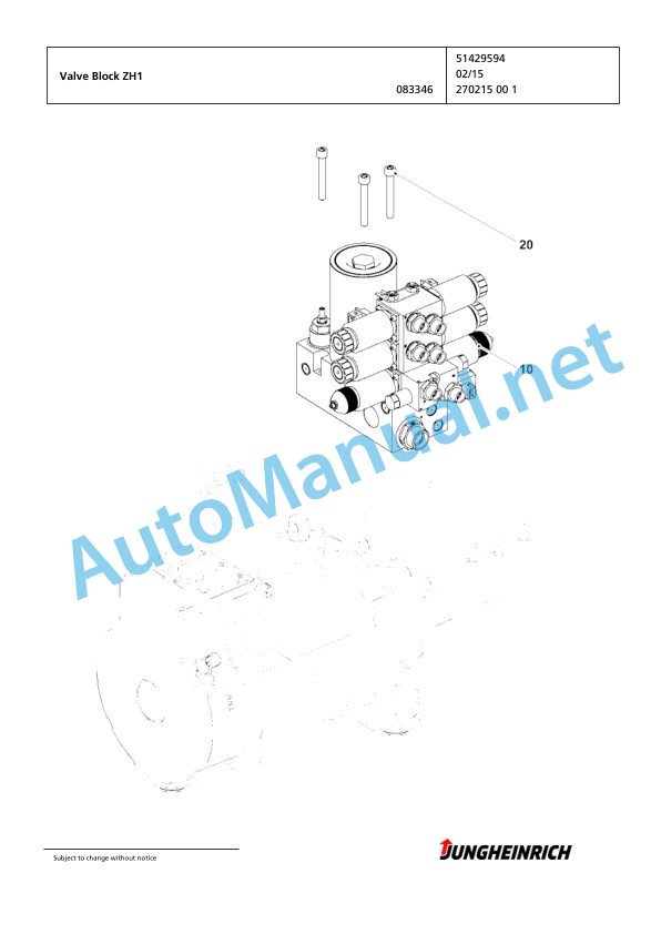 Jungheinrich Forklift EFG 320 Spare Parts Manual FN595557 4 Jungheinrich Forklift EFG 320 Spare Parts Manual FN595557 - Image 4