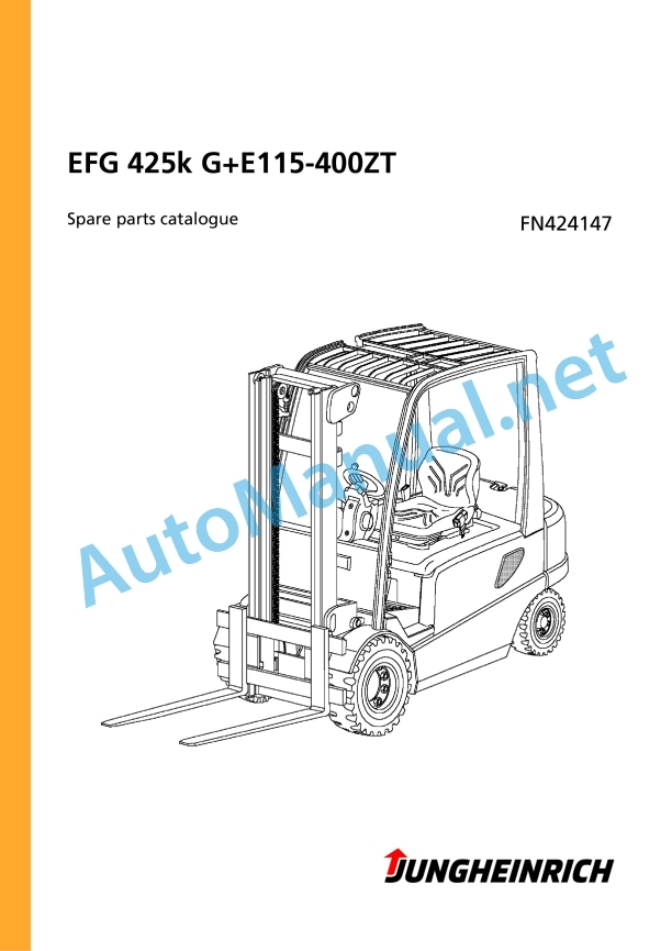 Jungheinrich Forklift EFG 425k G+E115-400ZT Spare Parts Manual FN424147