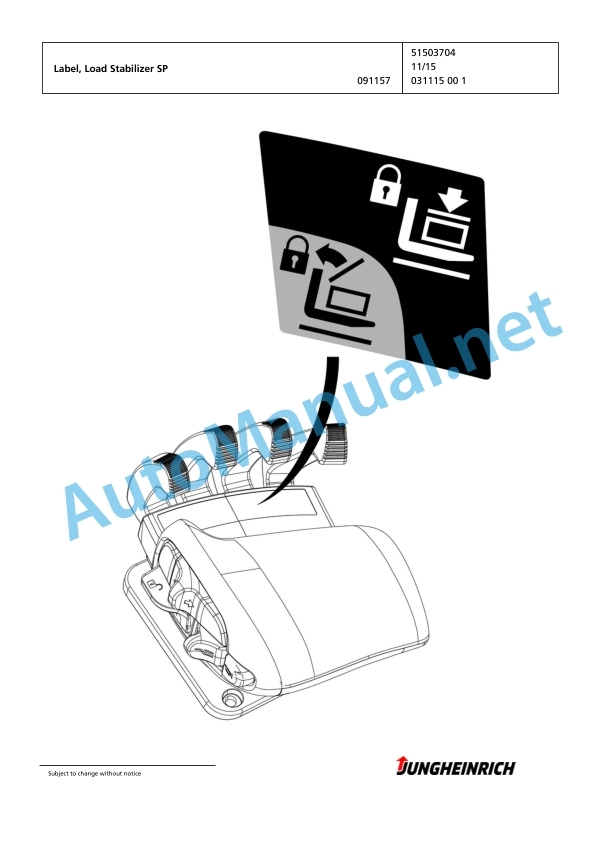 Jungheinrich Forklift EFG 425k G+E115-470DZ Spare Parts Manual FN585550 3 Jungheinrich Forklift EFG 425k G+E115-470DZ Spare Parts Manual FN585550 - Image 3