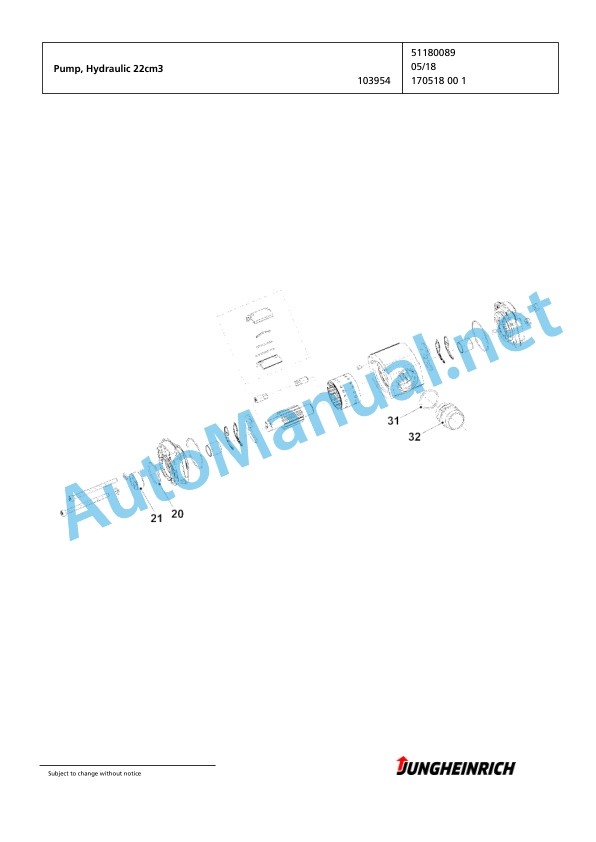 Jungheinrich Forklift EFG 425k G110-500DZ Spare Parts Manual FN595585 4 Jungheinrich Forklift EFG 425k G110-500DZ Spare Parts Manual FN595585 - Image 4