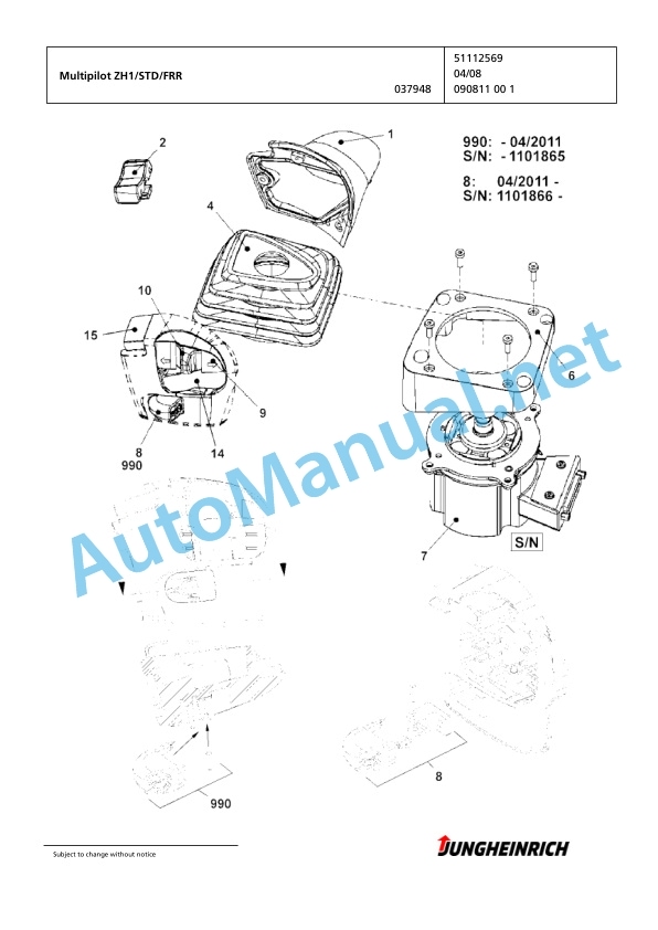 Jungheinrich Forklift EFG 425k GE120-330ZZ Spare Parts Manual FN427264 5 Jungheinrich Forklift EFG 425k GE120-330ZZ Spare Parts Manual FN427264 - Image 5
