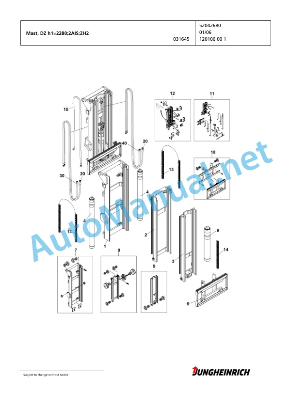 Jungheinrich Forklift EFG 425k GE120-500DZ Spare Parts Manual FN423638 4 Jungheinrich Forklift EFG 425k GE120-500DZ Spare Parts Manual FN423638 - Image 4