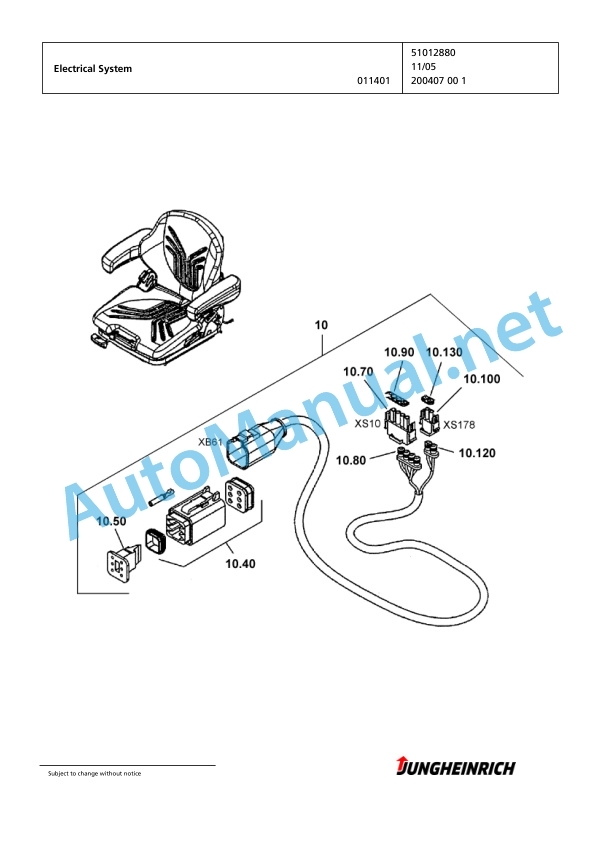 Jungheinrich Forklift EFG 425k GE160-440DZ Spare Parts Manual FN423617 4 Jungheinrich Forklift EFG 425k GE160-440DZ Spare Parts Manual FN423617 - Image 4