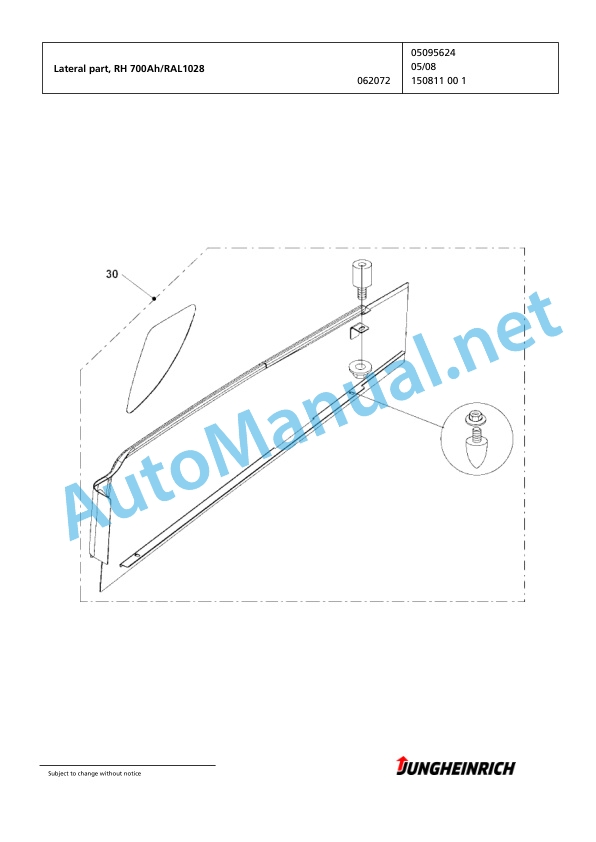 Jungheinrich Forklift EFG 430 G-470DZ Spare Parts Manual FN424574 2 Jungheinrich Forklift EFG 430 G-470DZ Spare Parts Manual FN424574 - Image 2