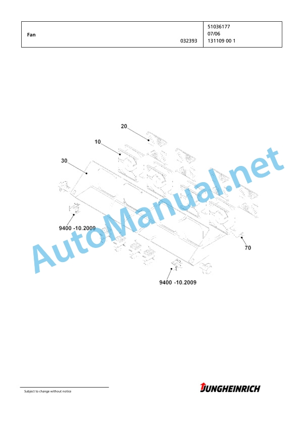 Jungheinrich Forklift EFG 430 G-470DZ Spare Parts Manual FN424912 4 Jungheinrich Forklift EFG 430 G-470DZ Spare Parts Manual FN424912 - Image 4