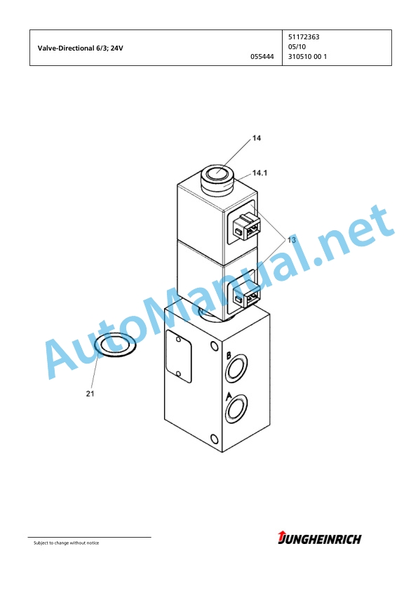 Jungheinrich Forklift EFG 430 G-470DZ Spare Parts Manual FN426536 4 Jungheinrich Forklift EFG 430 G-470DZ Spare Parts Manual FN426536 - Image 4