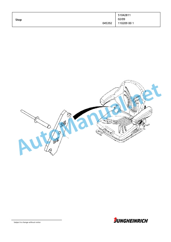 Jungheinrich Forklift EFG 430 G-500DZ Spare Parts Manual FN424199 3 Jungheinrich Forklift EFG 430 G-500DZ Spare Parts Manual FN424199 - Image 3