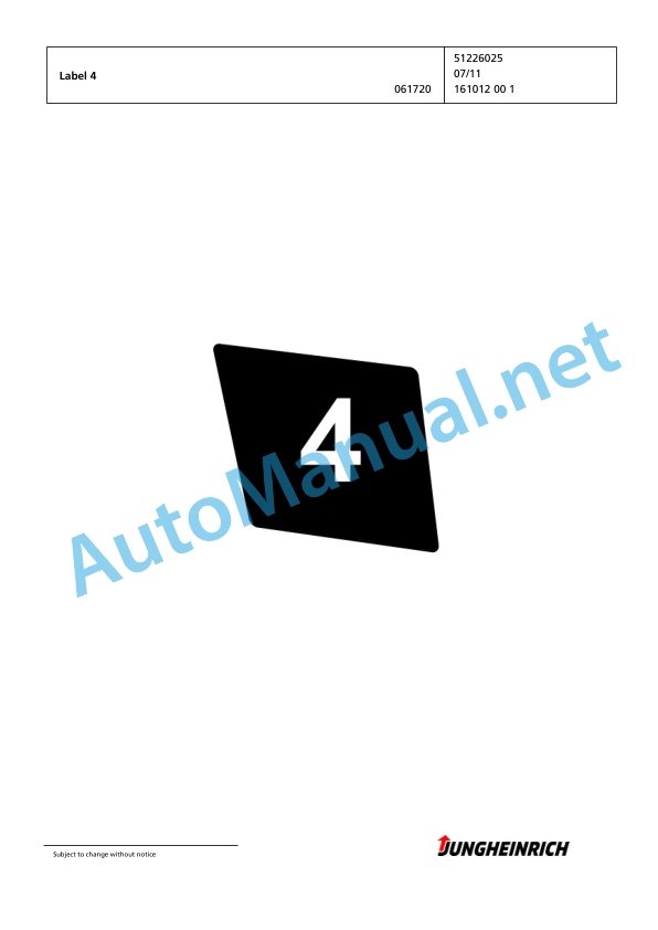 Jungheinrich Forklift EFG 430 G115-470DZ Spare Parts Manual FN423724 5 Jungheinrich Forklift EFG 430 G115-470DZ Spare Parts Manual FN423724 - Image 5