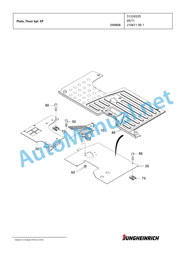 Jungheinrich Forklift EFG 430 G115-470DZ Spare Parts Manual FN424187 3 Jungheinrich Forklift EFG 430 G115-470DZ Spare Parts Manual FN424187 - Image 3