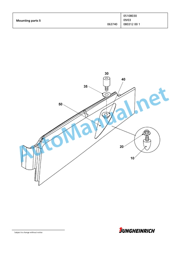 Jungheinrich Forklift EFG 430 G120-500DZ Spare Parts Manual FN423777 2 Jungheinrich Forklift EFG 430 G120-500DZ Spare Parts Manual FN423777 - Image 2