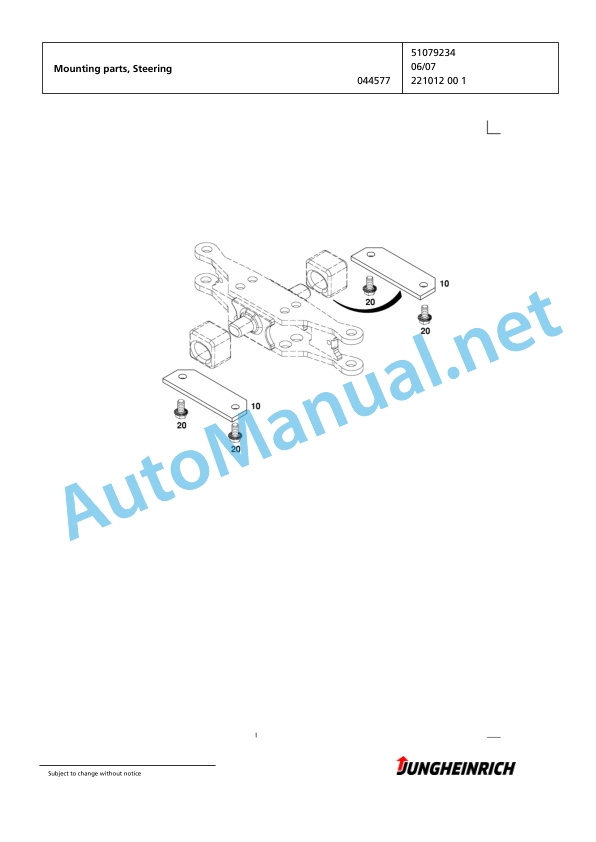 Jungheinrich Forklift EFG 430 G220-470DZ Spare Parts Manual FN423253 3 Jungheinrich Forklift EFG 430 G220-470DZ Spare Parts Manual FN423253 - Image 3