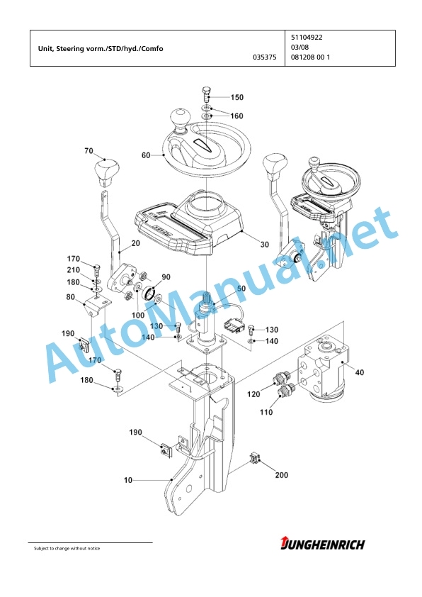 Jungheinrich Forklift EFG 430 GE-440DZ Spare Parts Manual FN425817 3 Jungheinrich Forklift EFG 430 GE-440DZ Spare Parts Manual FN425817 - Image 3