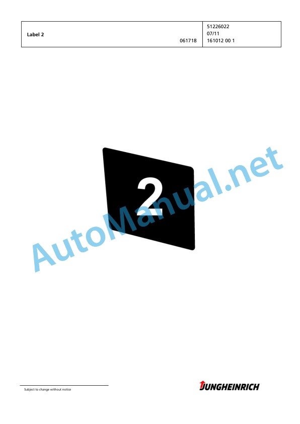 Jungheinrich Forklift EFG 430 GE115-330ZZ Spare Parts Manual FN423834 5 Jungheinrich Forklift EFG 430 GE115-330ZZ Spare Parts Manual FN423834 - Image 5
