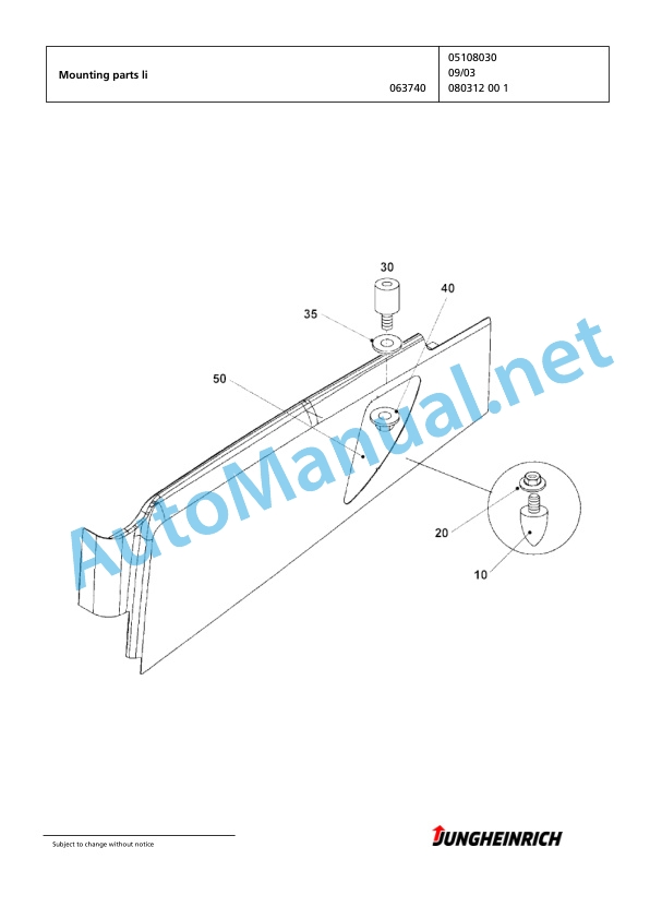 Jungheinrich Forklift EFG 430 GE115-470DZ Spare Parts Manual FN424927 2 Jungheinrich Forklift EFG 430 GE115-470DZ Spare Parts Manual FN424927 - Image 2