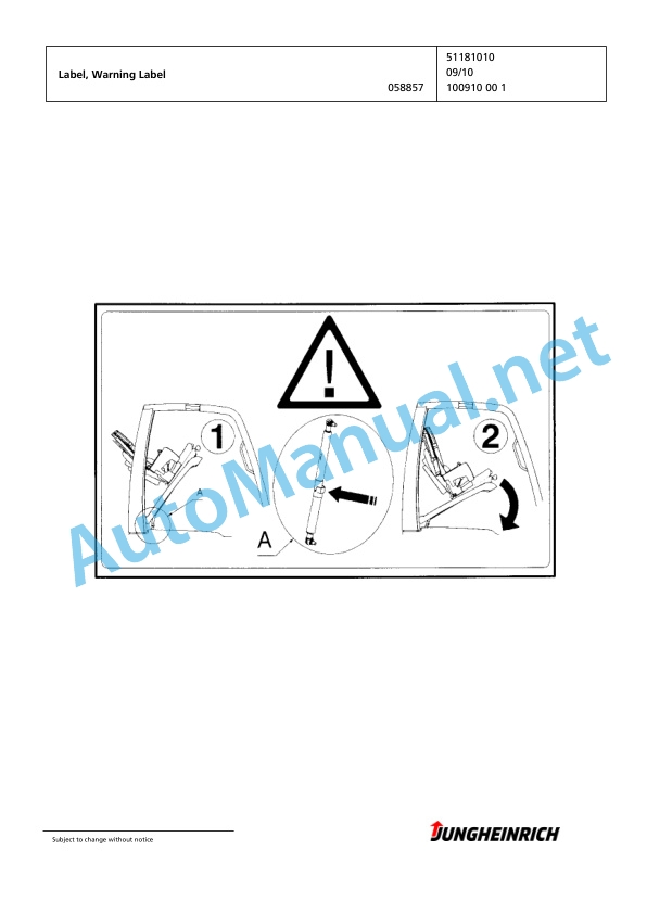 Jungheinrich Forklift EFG 430 GE150-470DZ Spare Parts Manual FN427055 2 Jungheinrich Forklift EFG 430 GE150-470DZ Spare Parts Manual FN427055 - Image 2