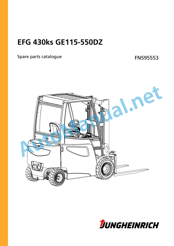 Jungheinrich Forklift EFG 430ks GE115-550DZ Spare Parts Manual FN595553