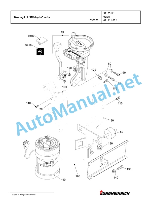 Jungheinrich Forklift EFG 535 G150-310ZT Spare Parts Manual FN424594 3 Jungheinrich Forklift EFG 535 G150-310ZT Spare Parts Manual FN424594 - Image 3