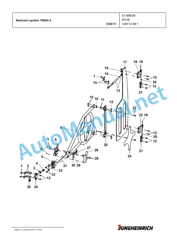 Jungheinrich Forklift EFG 535 GE120-470DZ Spare Parts Manual FN423022 2 Jungheinrich Forklift EFG 535 GE120-470DZ Spare Parts Manual FN423022 - Image 2
