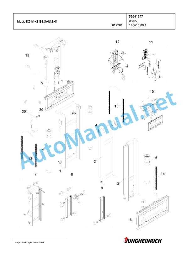 Jungheinrich Forklift EFG 535 GE150-470DZ Spare Parts Manual FN427056 4 Jungheinrich Forklift EFG 535 GE150-470DZ Spare Parts Manual FN427056 - Image 4