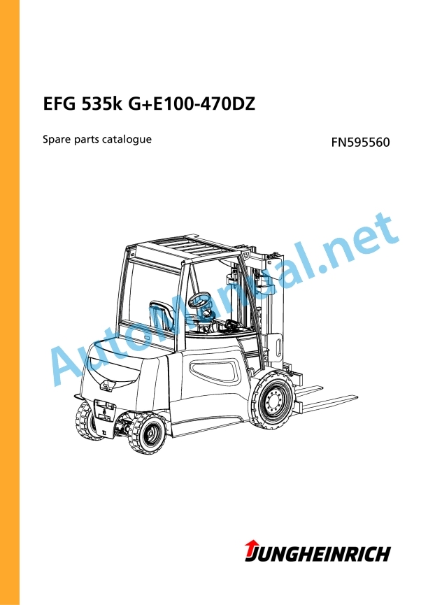 Jungheinrich Forklift EFG 535k G+E100-470DZ Spare Parts Manual FN595560
