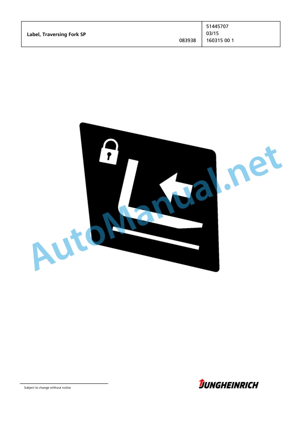 Jungheinrich Forklift EFG 535k G115-310ZZ Spare Parts Manual FN585500 5 Jungheinrich Forklift EFG 535k G115-310ZZ Spare Parts Manual FN585500 - Image 5