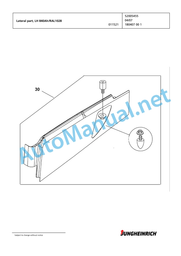 Jungheinrich Forklift EFG 540 G120-345ZZ Spare Parts Manual FN423331 2 Jungheinrich Forklift EFG 540 G120-345ZZ Spare Parts Manual FN423331 - Image 2