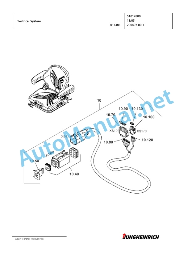 Jungheinrich Forklift EFG 540 G120-400ZT Spare Parts Manual FN424732 4 Jungheinrich Forklift EFG 540 G120-400ZT Spare Parts Manual FN424732 - Image 4