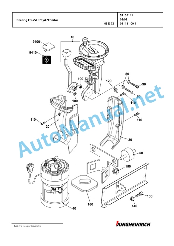 Jungheinrich Forklift EFG 540 G150-400ZT Spare Parts Manual FN423288 4 Jungheinrich Forklift EFG 540 G150-400ZT Spare Parts Manual FN423288 - Image 4