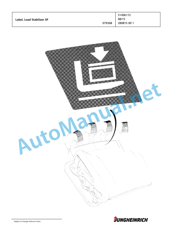 Jungheinrich Forklift EFG 540 GE-470DZ Spare Parts Manual FN595562 5 Jungheinrich Forklift EFG 540 GE-470DZ Spare Parts Manual FN595562 - Image 5