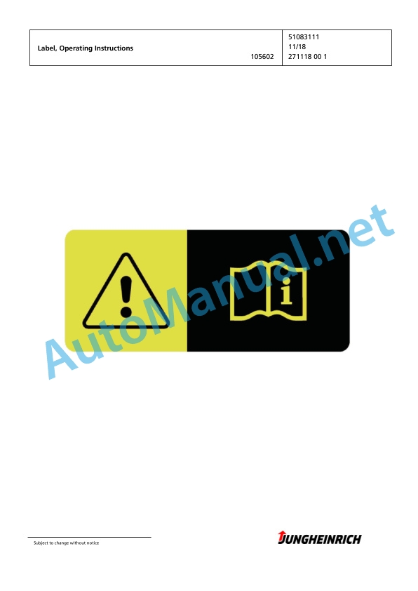 Jungheinrich Forklift EFG 540 GE-492DZ Spare Parts Manual FN426184 2 Jungheinrich Forklift EFG 540 GE-492DZ Spare Parts Manual FN426184 - Image 2