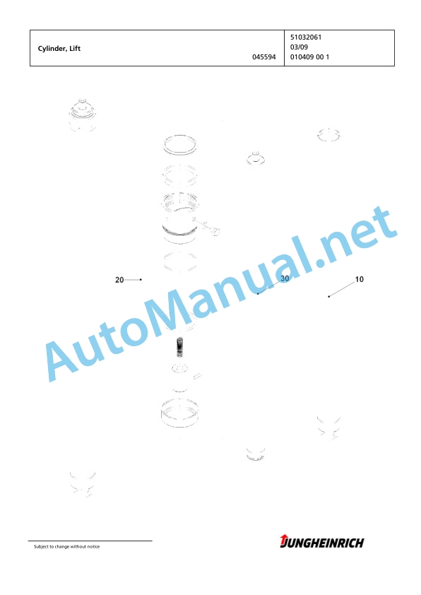 Jungheinrich Forklift EFG 545 G240-450ZT Spare Parts Manual FN424951 4 Jungheinrich Forklift EFG 545 G240-450ZT Spare Parts Manual FN424951 - Image 4