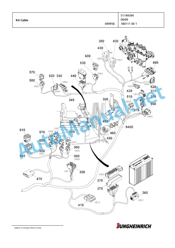 Jungheinrich Forklift EFG 545 G240-450ZT Spare Parts Manual FN424951 5 Jungheinrich Forklift EFG 545 G240-450ZT Spare Parts Manual FN424951 - Image 5