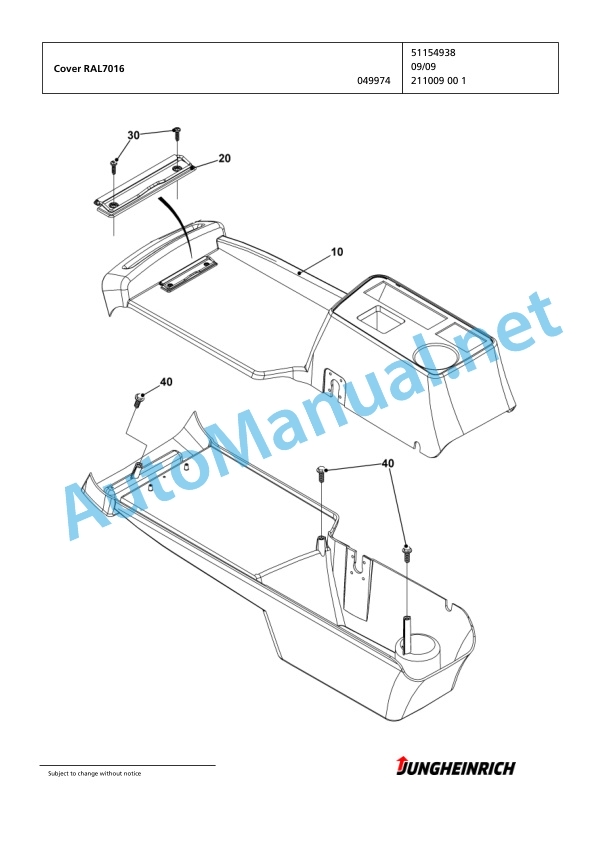 Jungheinrich Forklift EFG 550 G-350ZT Spare Parts Manual FN423691 3 Jungheinrich Forklift EFG 550 G-350ZT Spare Parts Manual FN423691 - Image 3
