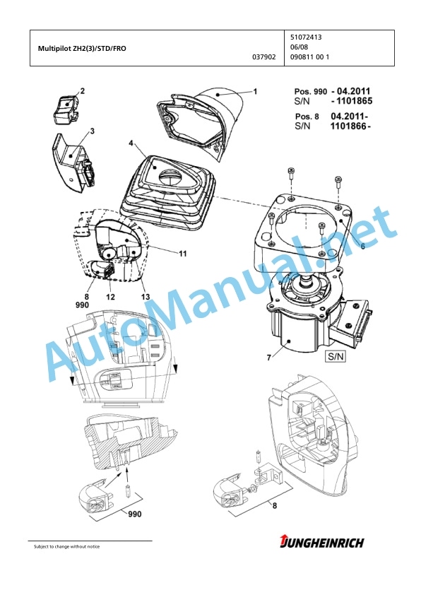 Jungheinrich Forklift EFG 550 G-350ZT Spare Parts Manual FN423691 5 Jungheinrich Forklift EFG 550 G-350ZT Spare Parts Manual FN423691 - Image 5