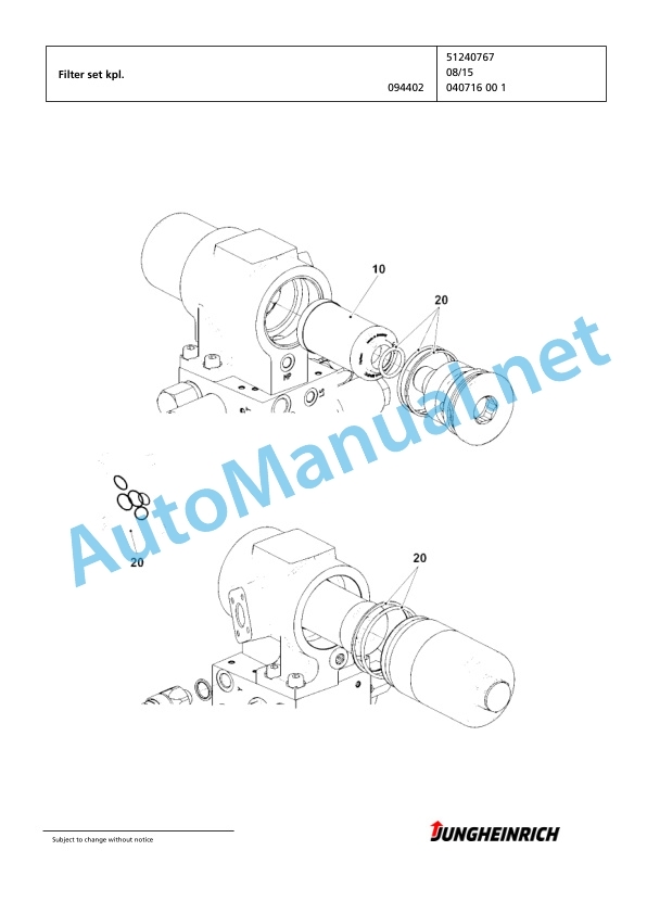 Jungheinrich Forklift EFG 550 G180-400ZT Spare Parts Manual FN595565 4 Jungheinrich Forklift EFG 550 G180-400ZT Spare Parts Manual FN595565 - Image 4