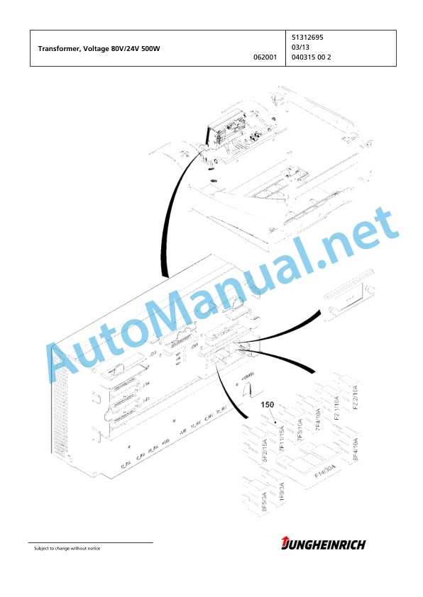 Jungheinrich Forklift EFG 550s G+E180-500DZ Spare Parts Manual FN595566 5 Jungheinrich Forklift EFG 550s G+E180-500DZ Spare Parts Manual FN595566 - Image 5