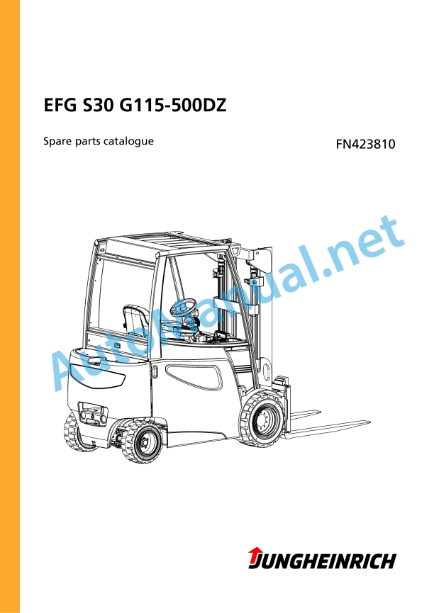 Jungheinrich Forklift EFG S30 G115-500DZ Spare Parts Manual FN423810