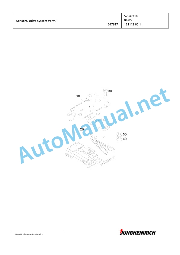 Jungheinrich Forklift EFX 410 X+I 120 550 DZ Spare Parts Manual FN425155 3 Jungheinrich Forklift EFX 410 X+I 120 550 DZ Spare Parts Manual FN425155 - Image 3