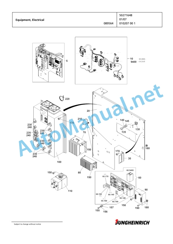Jungheinrich Forklift EFX 413 X+S 119 550 ZT Spare Parts Manual FN427300 5 Jungheinrich Forklift EFX 413 X+S 119 550 ZT Spare Parts Manual FN427300 - Image 5
