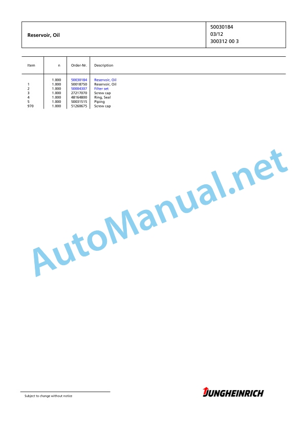 Jungheinrich Forklift EJC Z16 Spare Parts Manual 90359800 5 Jungheinrich Forklift EJC Z16 Spare Parts Manual 90359800 - Image 5