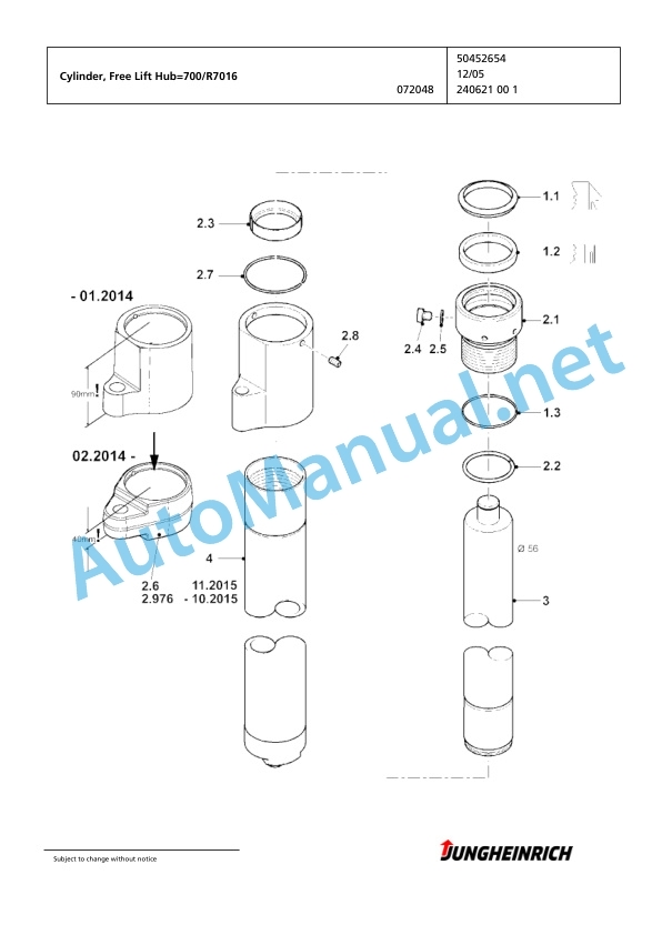 Jungheinrich Forklift EJC Z16 Spare Parts Manual 90359808 4 Jungheinrich Forklift EJC Z16 Spare Parts Manual 90359808 - Image 4
