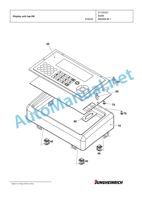 Jungheinrich Forklift EKS 210 Z+F 120 550 DZ Spare Parts Manual FN423971 5 Jungheinrich Forklift EKS 210 Z+F 120 550 DZ Spare Parts Manual FN423971 - Image 5