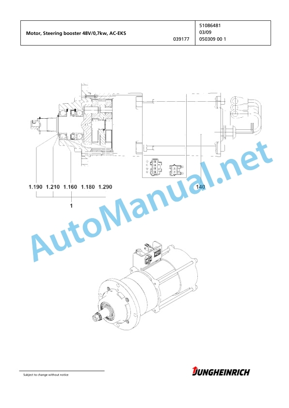 Jungheinrich Forklift EKS 210 Z+I 080 600 DZ Spare Parts Manual FN424794 3 Jungheinrich Forklift EKS 210 Z+I 080 600 DZ Spare Parts Manual FN424794 - Image 3
