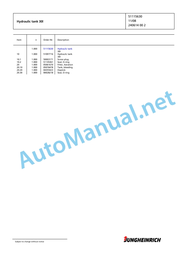 Jungheinrich Forklift EKS 210 Z+S 080 475 DZ Spare Parts Manual FN423218 4 Jungheinrich Forklift EKS 210 Z+S 080 475 DZ Spare Parts Manual FN423218 - Image 4