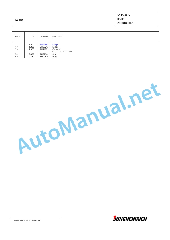 Jungheinrich Forklift EKS 308 L+F 100 475 DZ Spare Parts Manual FN425491 5 Jungheinrich Forklift EKS 308 L+F 100 475 DZ Spare Parts Manual FN425491 - Image 5