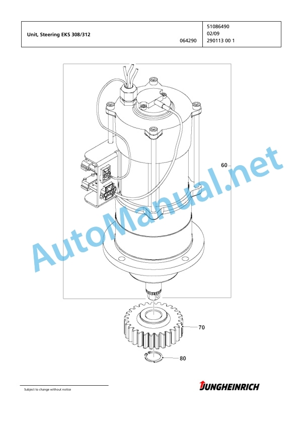 Jungheinrich Forklift EKS 312 Z+F 100 750 ZT Spare Parts Manual FN426932 3 Jungheinrich Forklift EKS 312 Z+F 100 750 ZT Spare Parts Manual FN426932 - Image 3