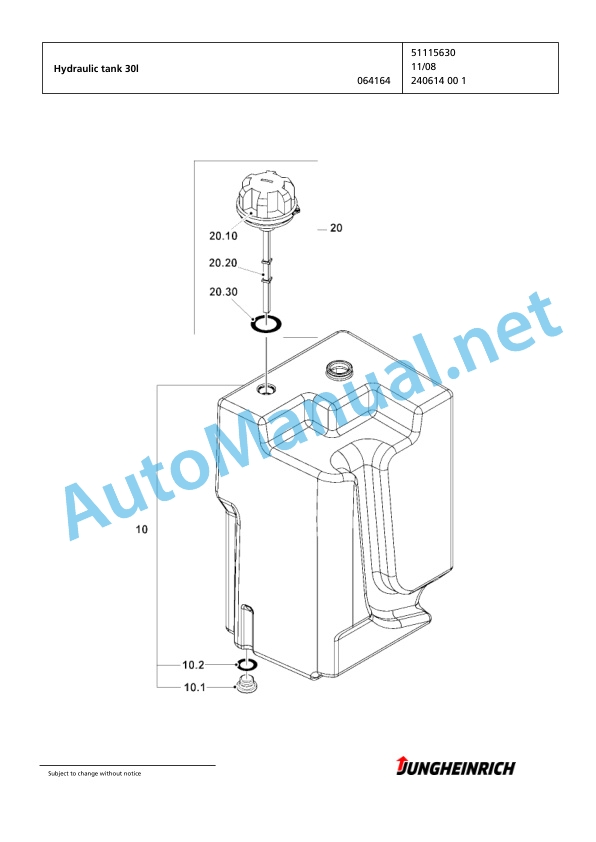 Jungheinrich Forklift EKS 312 Z+F 100 750 ZT Spare Parts Manual FN426932 4 Jungheinrich Forklift EKS 312 Z+F 100 750 ZT Spare Parts Manual FN426932 - Image 4